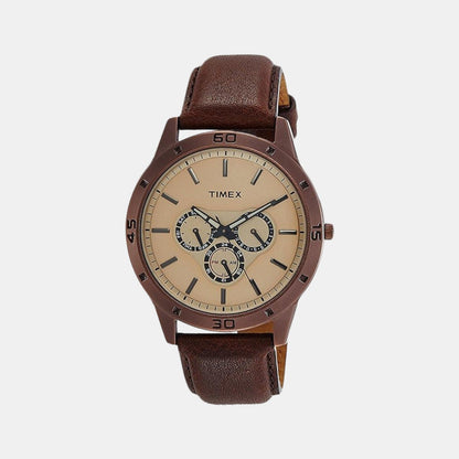 Timex Trendline Men Quartz Dial Multi-Function Leather Watch Tw000U915