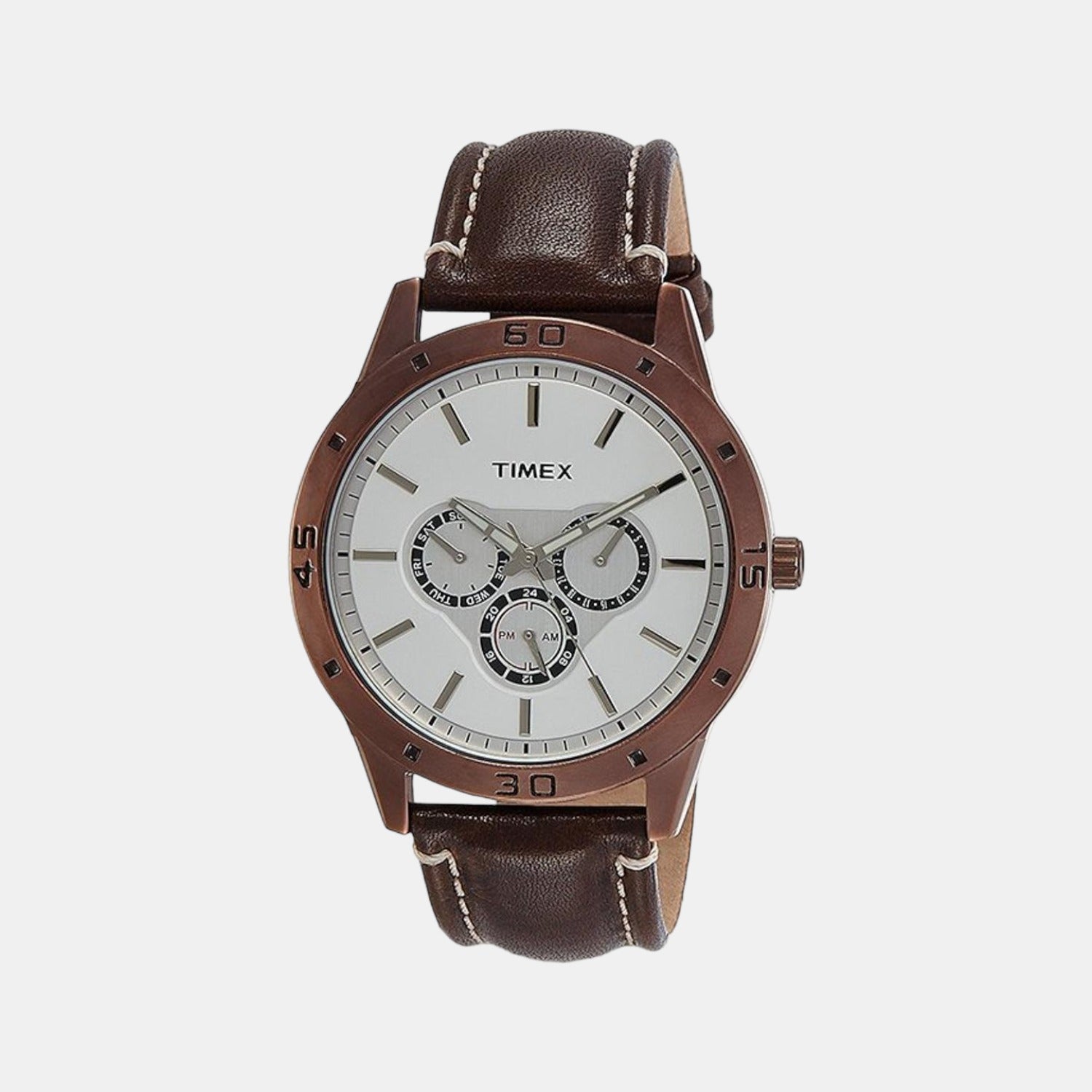 Timex Trendline Men Quartz Dial Chronograph Leather Watch Tw000U916