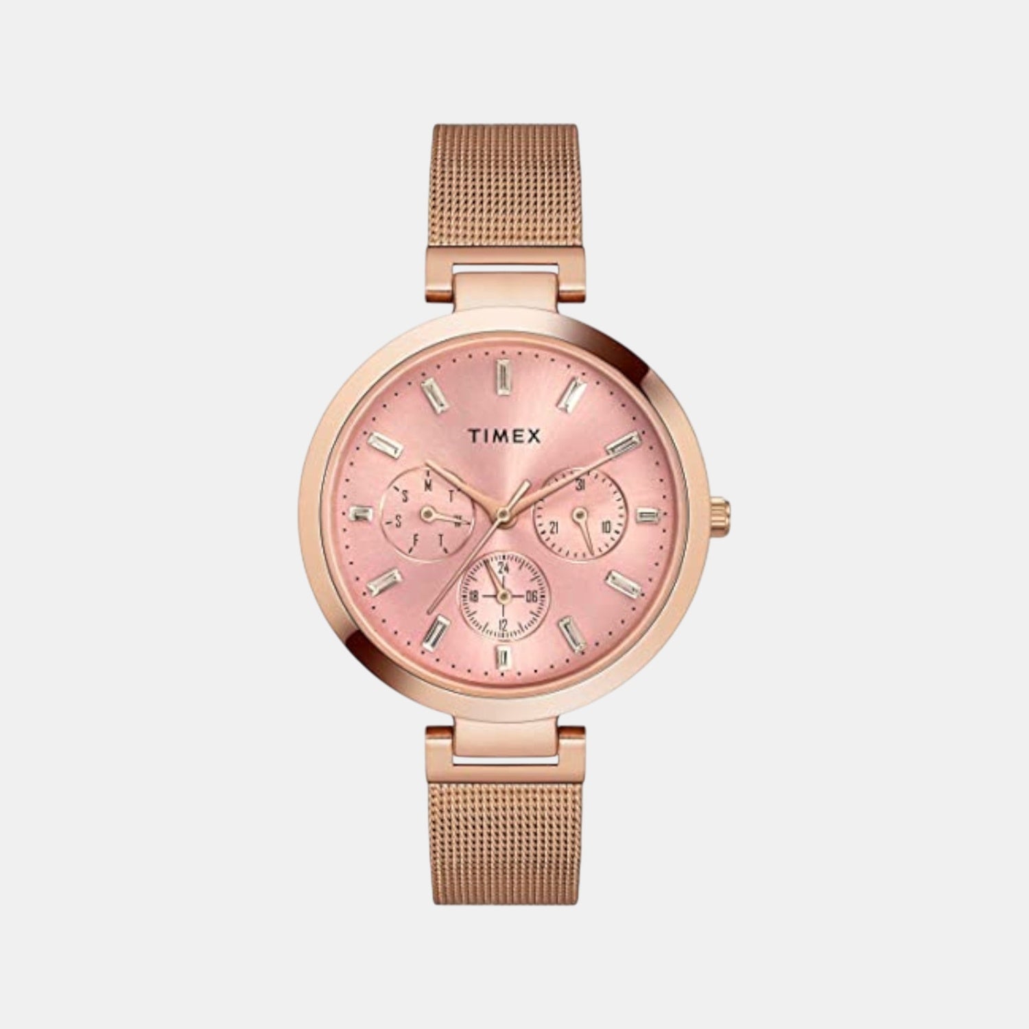 Timex Trendline Women Quartz Dial Chronograph Stainless Steel Watch Tw000X242