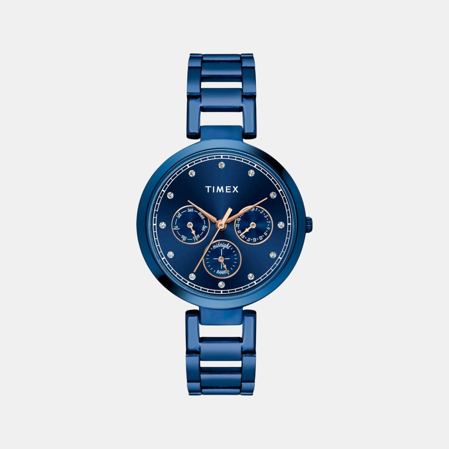 Timex Trendline Women Quartz Dial Multi-Function Stainless Steel Watch Tw000X268