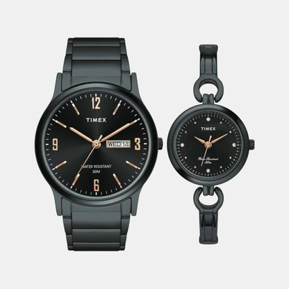 Timex Trendline Couple Quartz Dial Analog Stainless Steel Watch Tw00Pr264