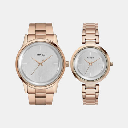Timex Trendline Couple Quartz Dial Analog Stainless Steel Watch Tw00Pr294