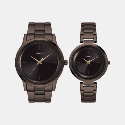 Timex Trendline Couple Quartz Dial Analog Stainless Steel Watch Tw00Pr295