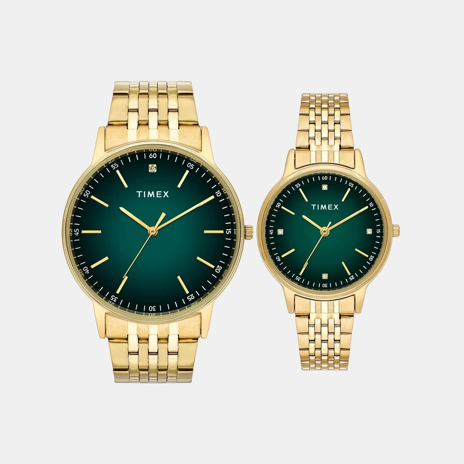 Timex Trendline Couple Quartz Dial Analog Stainless Steel Watch Tw00Pr327