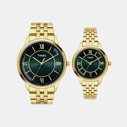 Timex Trendline Couple Quartz Dial Analog Stainless Steel Watch Tw00Pr331