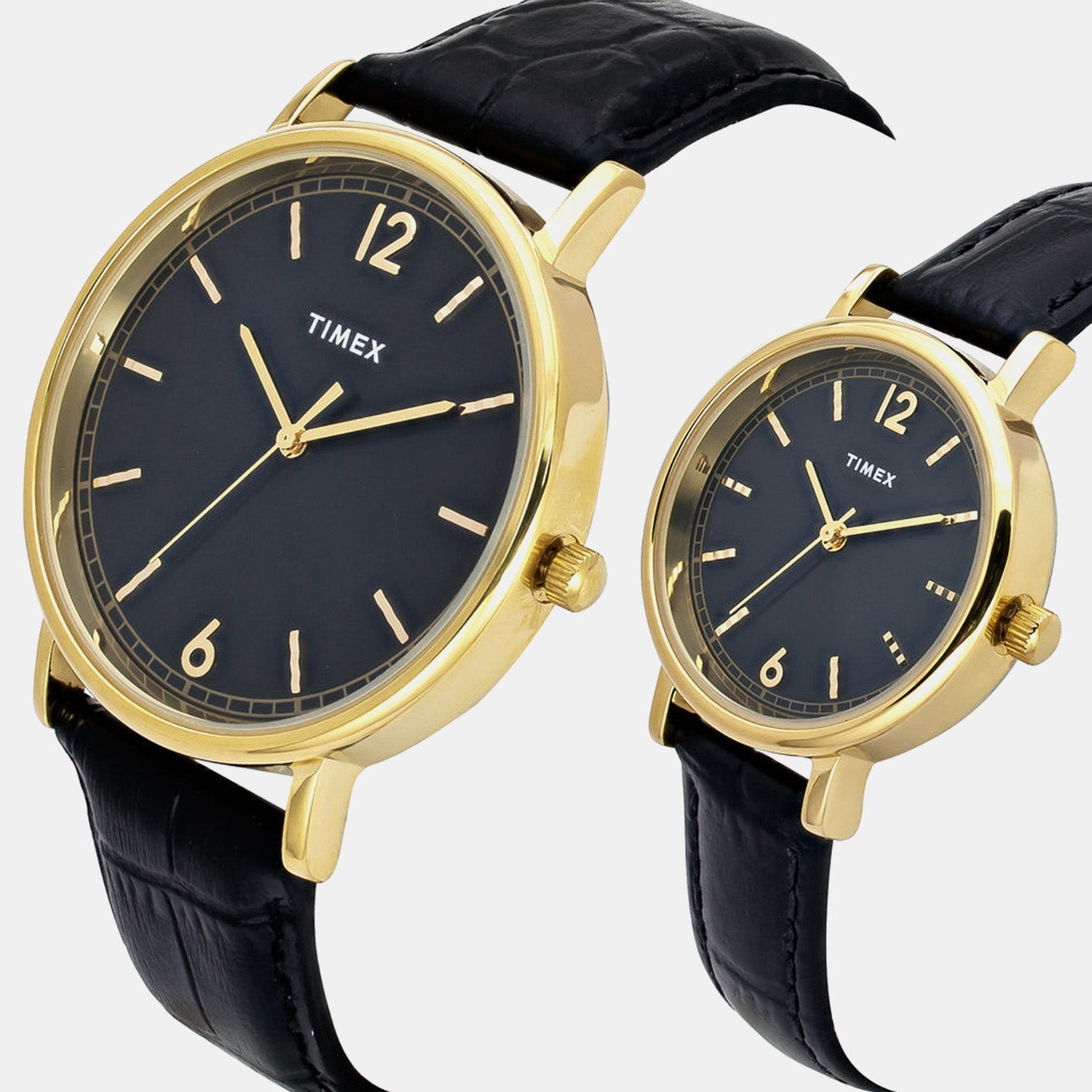 Timex Trendline Couple Quartz Dial Analog Leather Watch Tw00Pr335