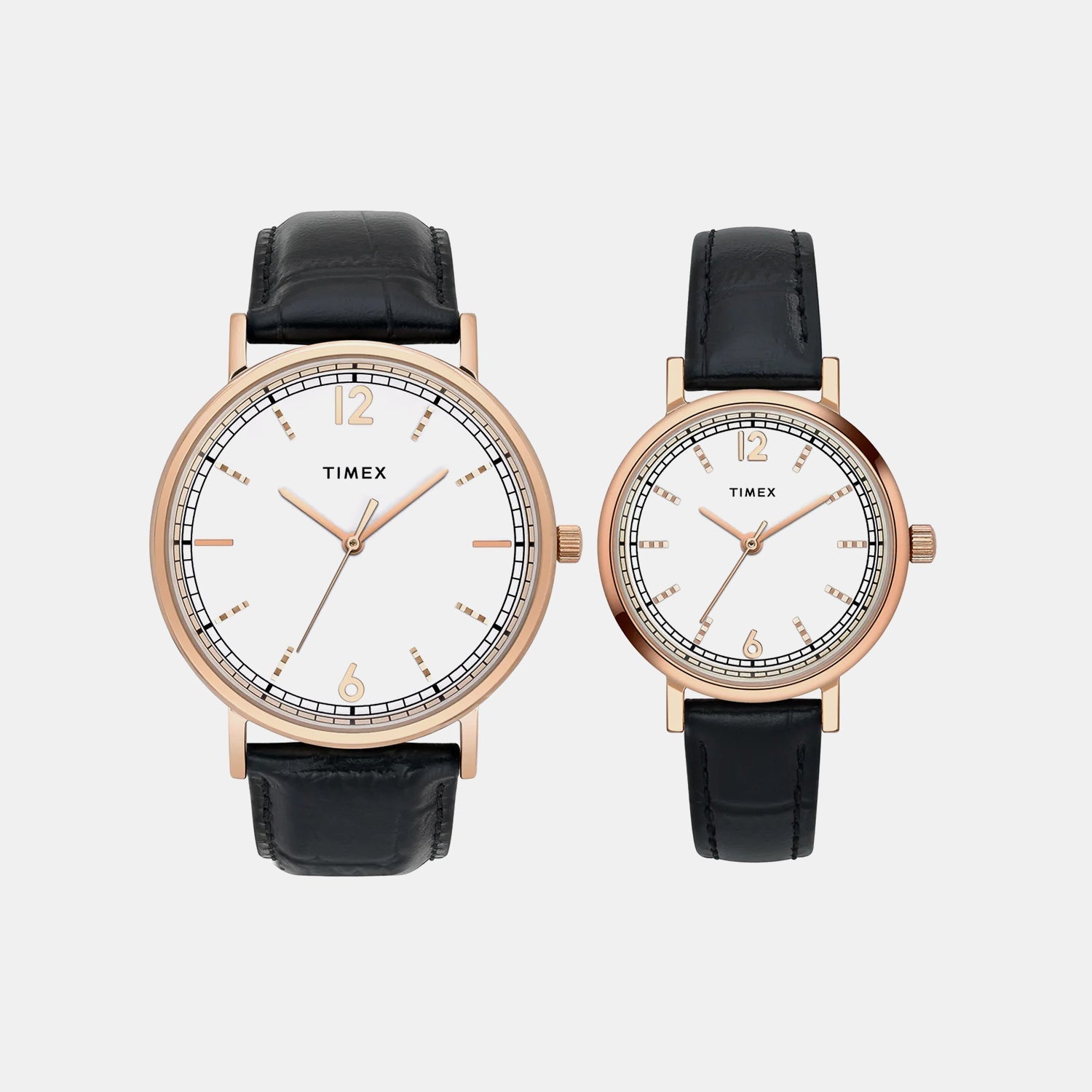 Timex Trendline Couple Quartz Dial Analog Leather Watch Tw00Pr336