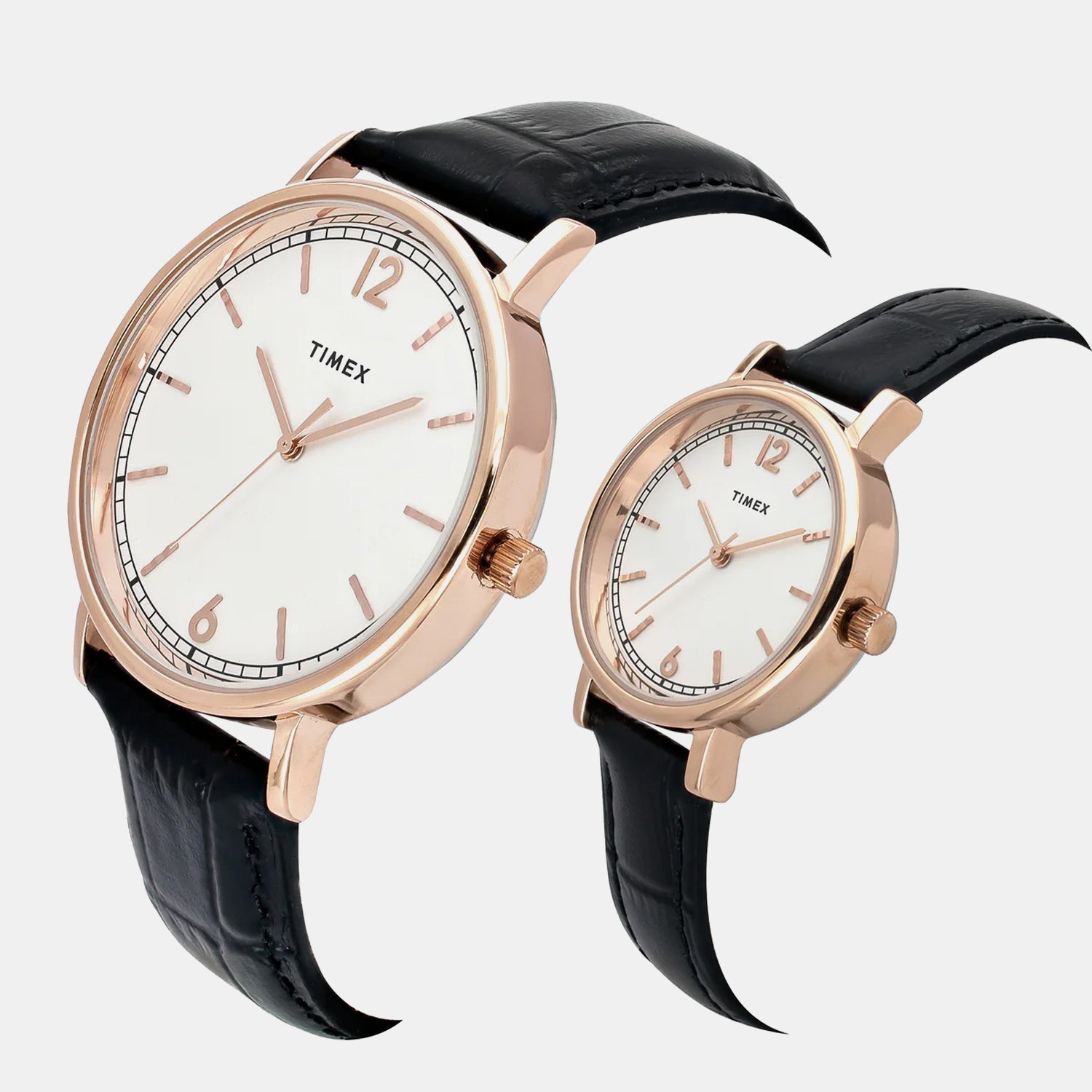 Timex Trendline Couple Quartz Dial Analog Leather Watch Tw00Pr336