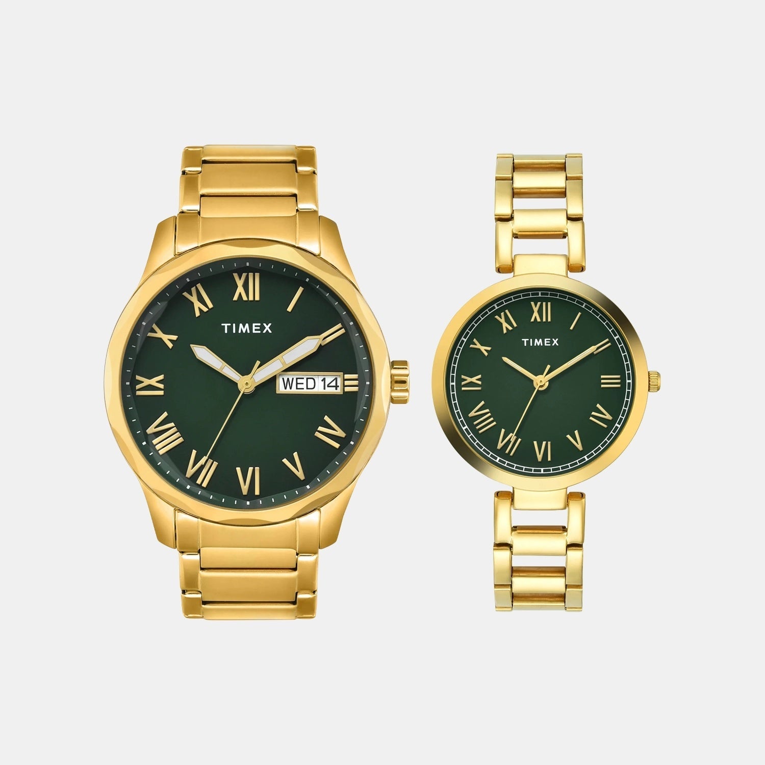 Timex Trendline Pair Quartz Dial Analog Stainless Steel Watch Tw00Pr339