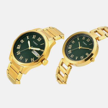 Timex Trendline Pair Quartz Dial Analog Stainless Steel Watch Tw00Pr339