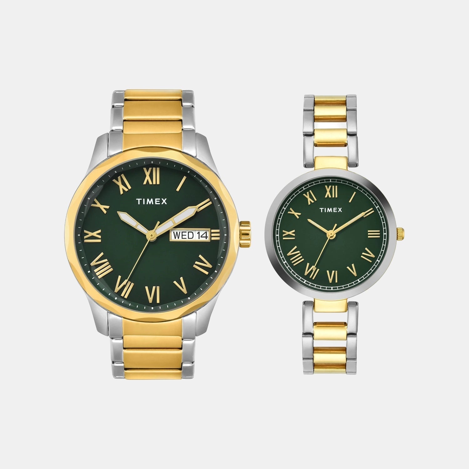 Timex Trendline Couple Quartz Dial Analog Stainless Steel Watch Tw00Pr340