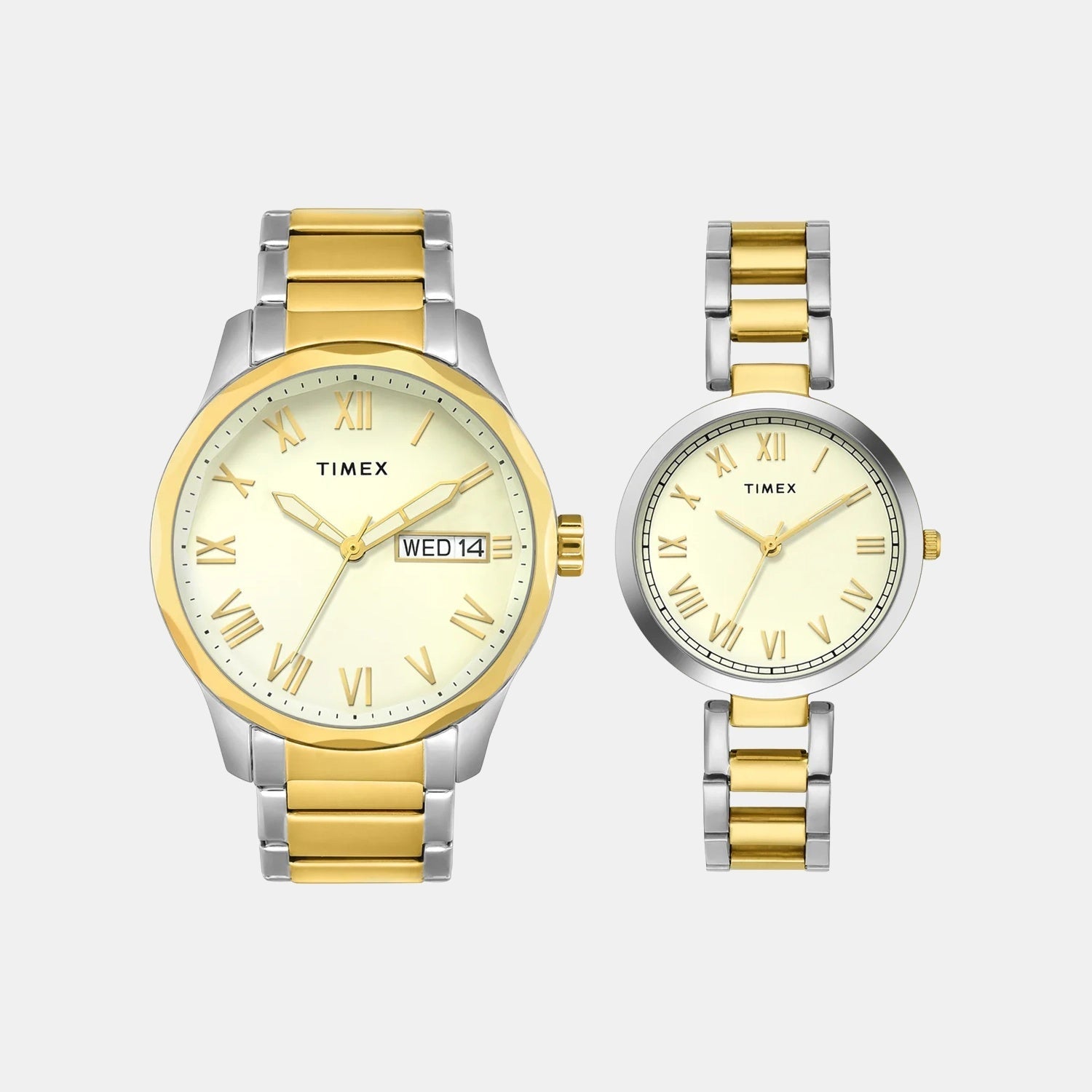 Timex Trendline Couple Quartz Dial Analog Stainless Steel Watch Tw00Pr341