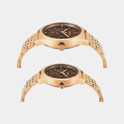 Timex Trendline Pair Quartz Dial Multi-Function Stainless Steel Watch Tw00Pr349