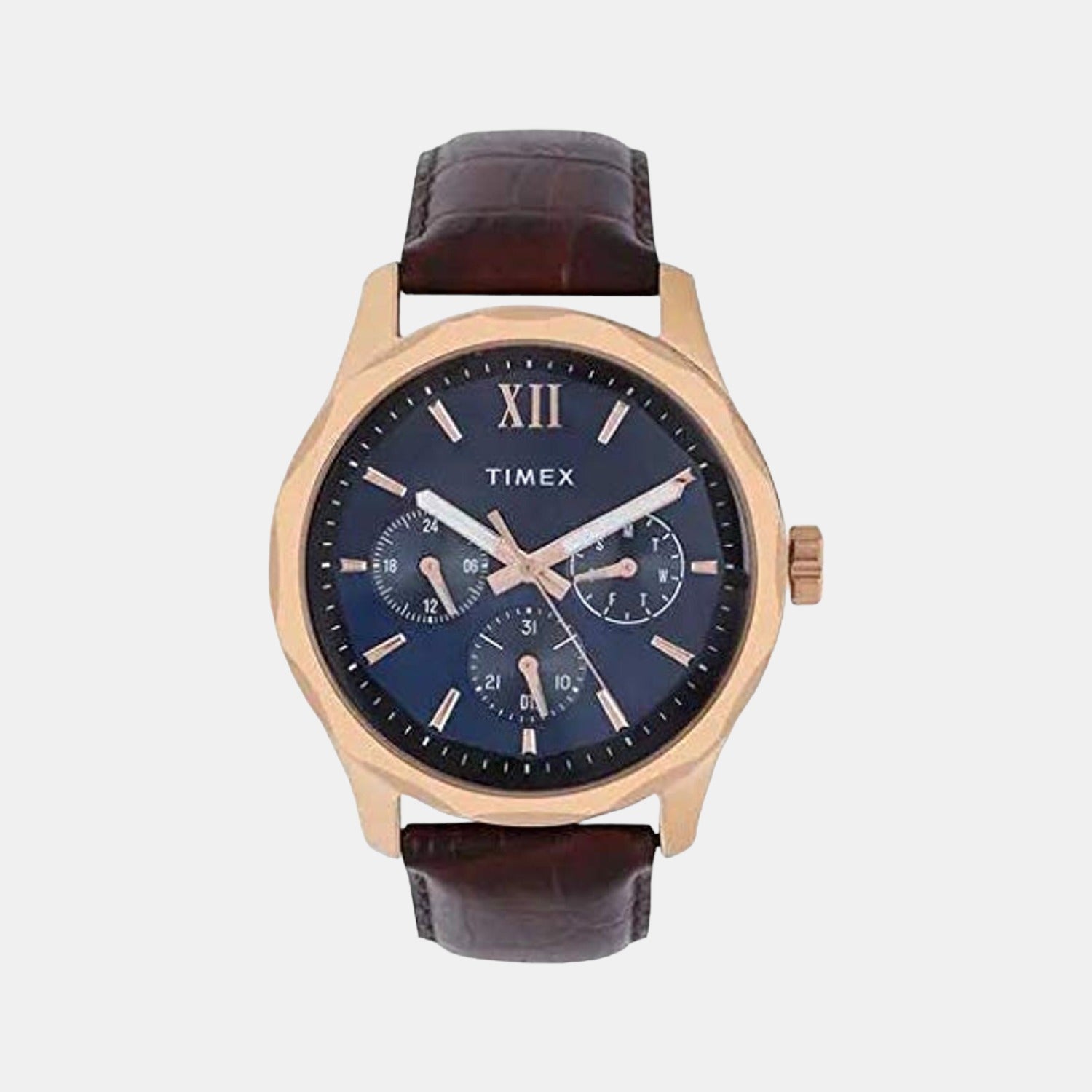 Timex Signio Men Quartz Dial Multi-Function Leather Watch Tw0Tg7601