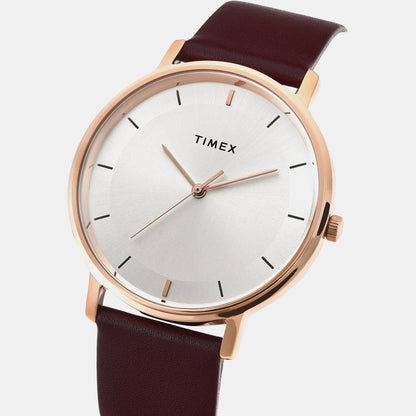 Timex Trendline Men Quartz Dial Analog Leather Watch Tw0Tg8014