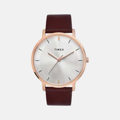 Timex Trendline Men Quartz Dial Analog Leather Watch Tw0Tg8014