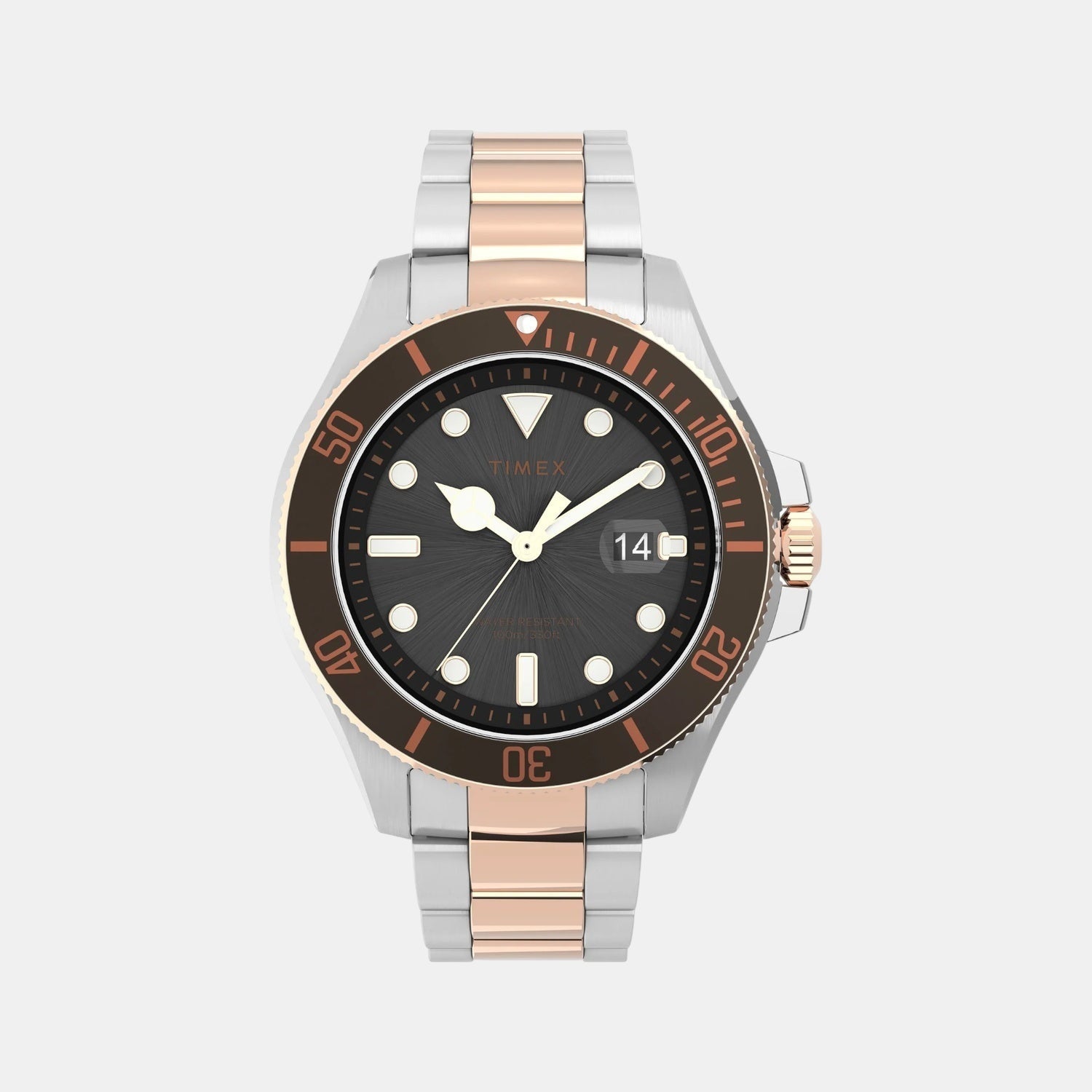 Timex Men Quartz Black Dial Analog Stainless Steel Watch Tw2V42100Uj