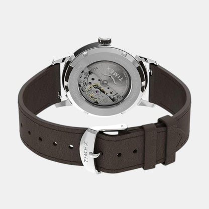 Timex Men Automatic Blue Dial Analog Leather Watch Tw2V44500U9