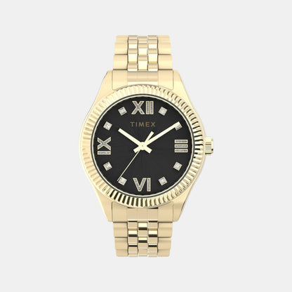 Timex Women Quartz Black Dial Analog Stainless Steel Watch Tw2V45700Uj