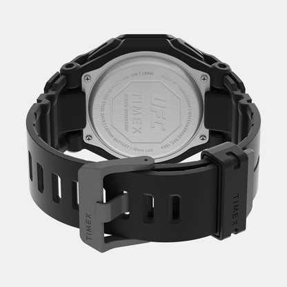 Timex Ufc Men Quartz Black Dial Analog Resin Watch Tw2V55200X6