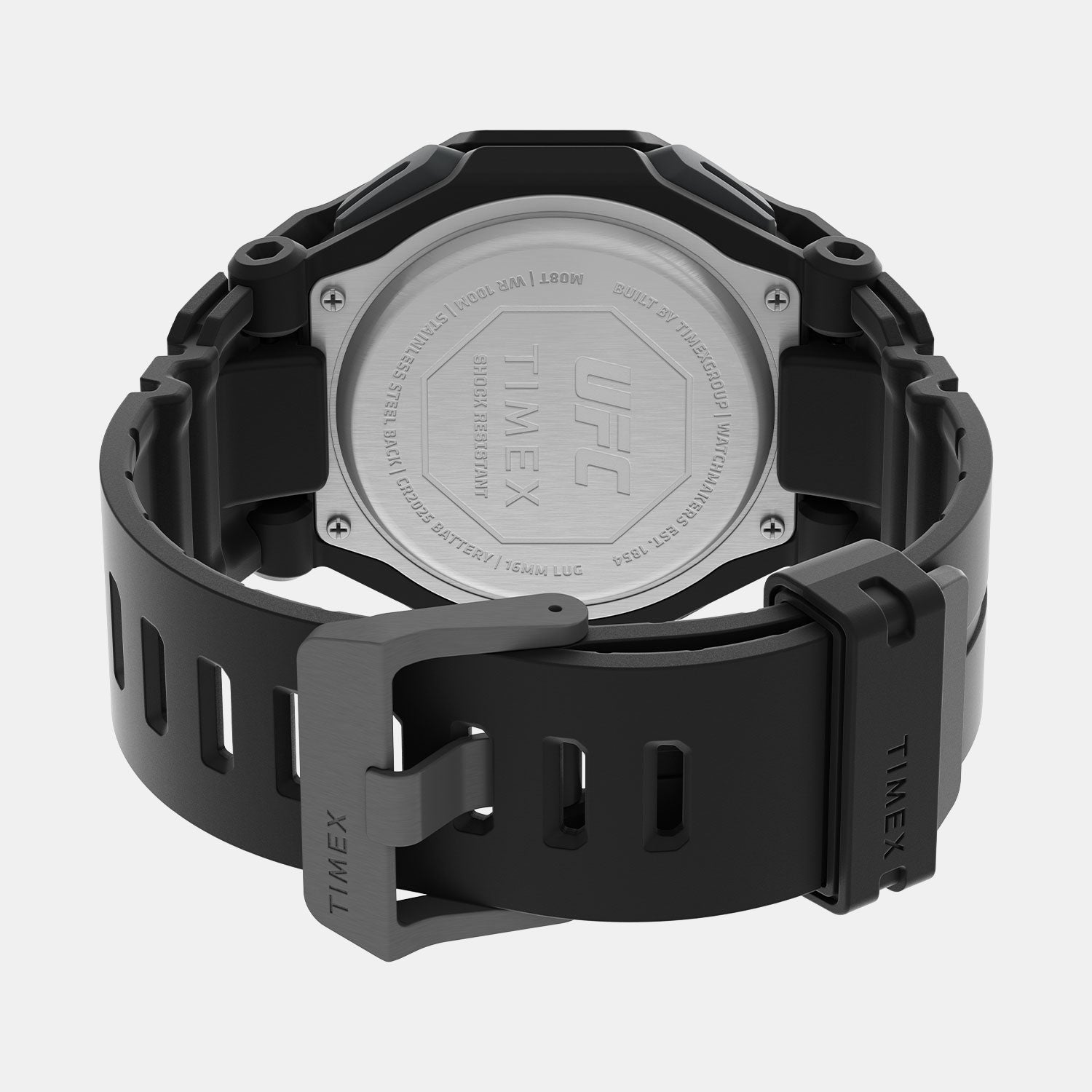 Timex Ufc Men Quartz Black Dial Analog Resin Watch Tw2V55300X6