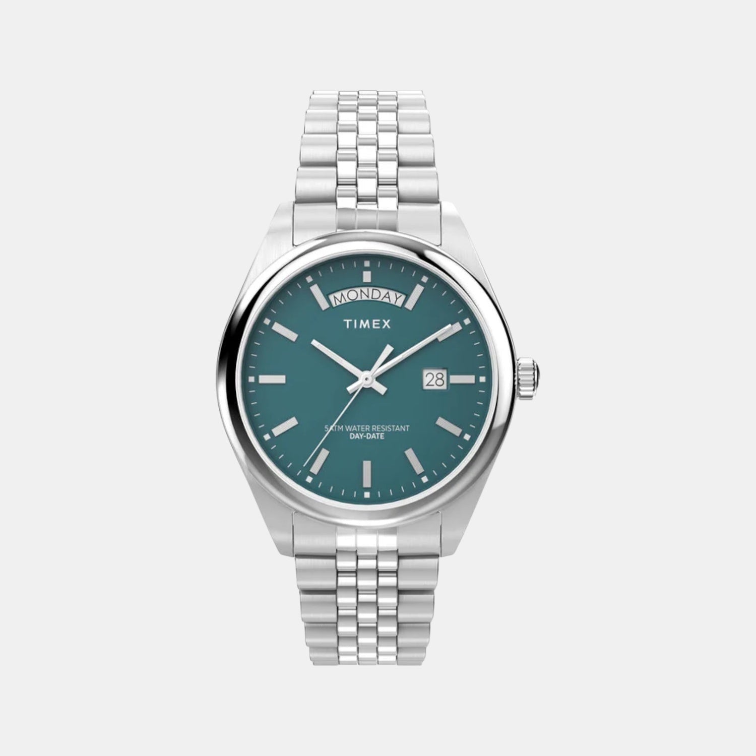 Timex Men Quartz Green Dial Analog Stainless Steel Watch Tw2V68000Uj