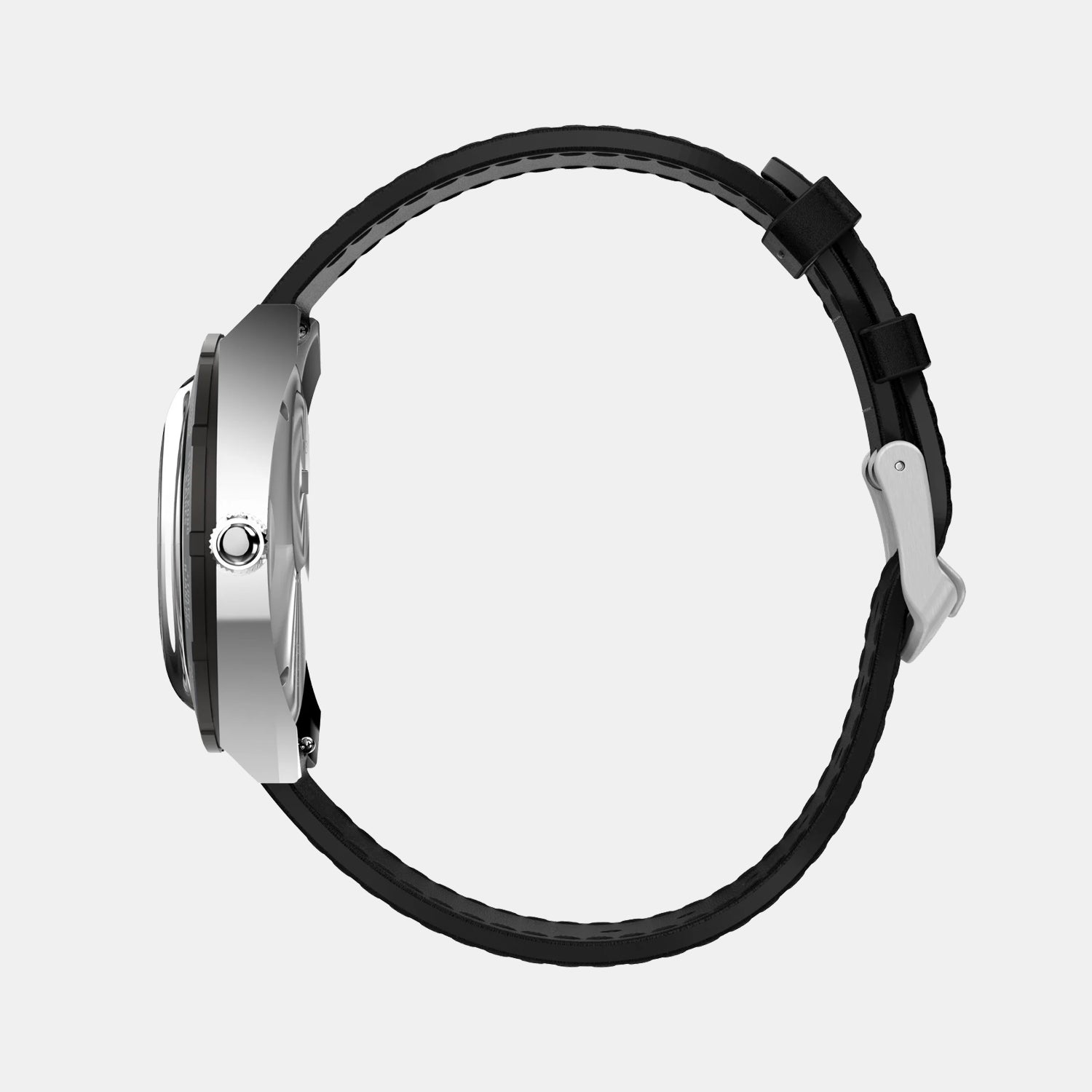 Timex Q Timex Men Quartz Black Dial Analog Rubber Watch Tw2V69500U9
