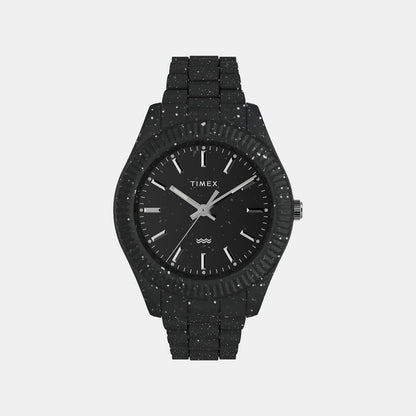 Timex Men Quartz Black Dial Analog Plastic Watch Tw2V77000X6
