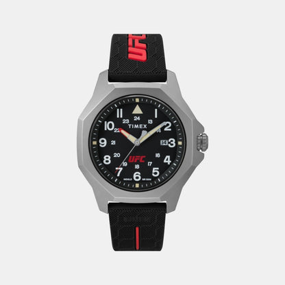 Timex Men Quartz Black Dial Analog Silicone Watch Tw2V85400X6