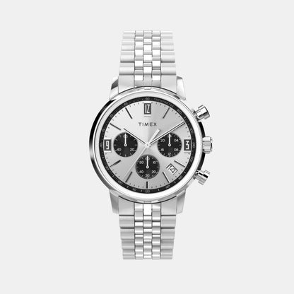 Timex Men Quartz Silver Dial Chronograph Stainless Steel Watch Tw2W10400Uj