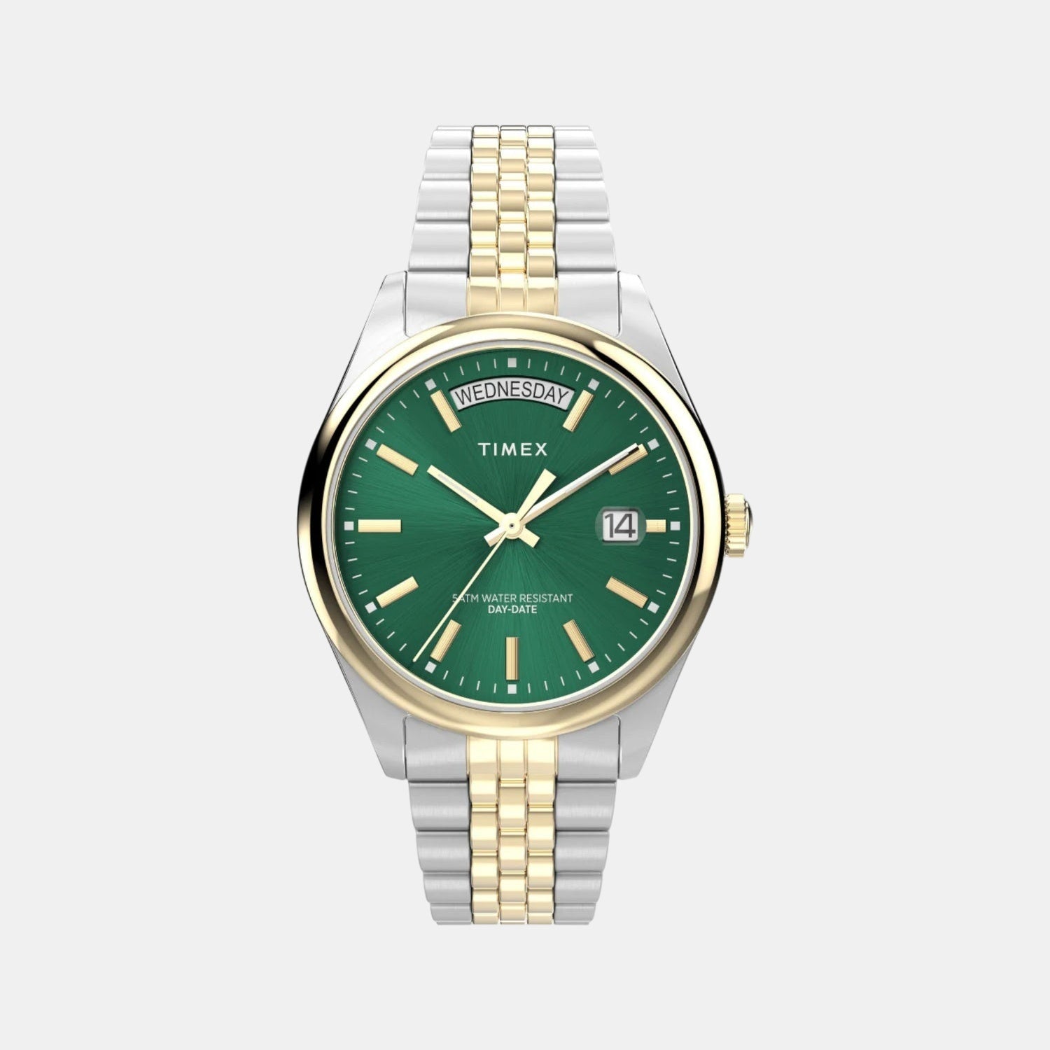 Timex Women Quartz Green Dial Analog Stainless Steel Watch Tw2W32100Uj