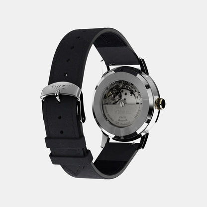 Timex Men Automatic Black Dial Analog Leather Watch Tw2W33900U9