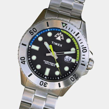 Timex Men Quartz Black Dial Analog Stainless Steel Watch Tw2W41900X6