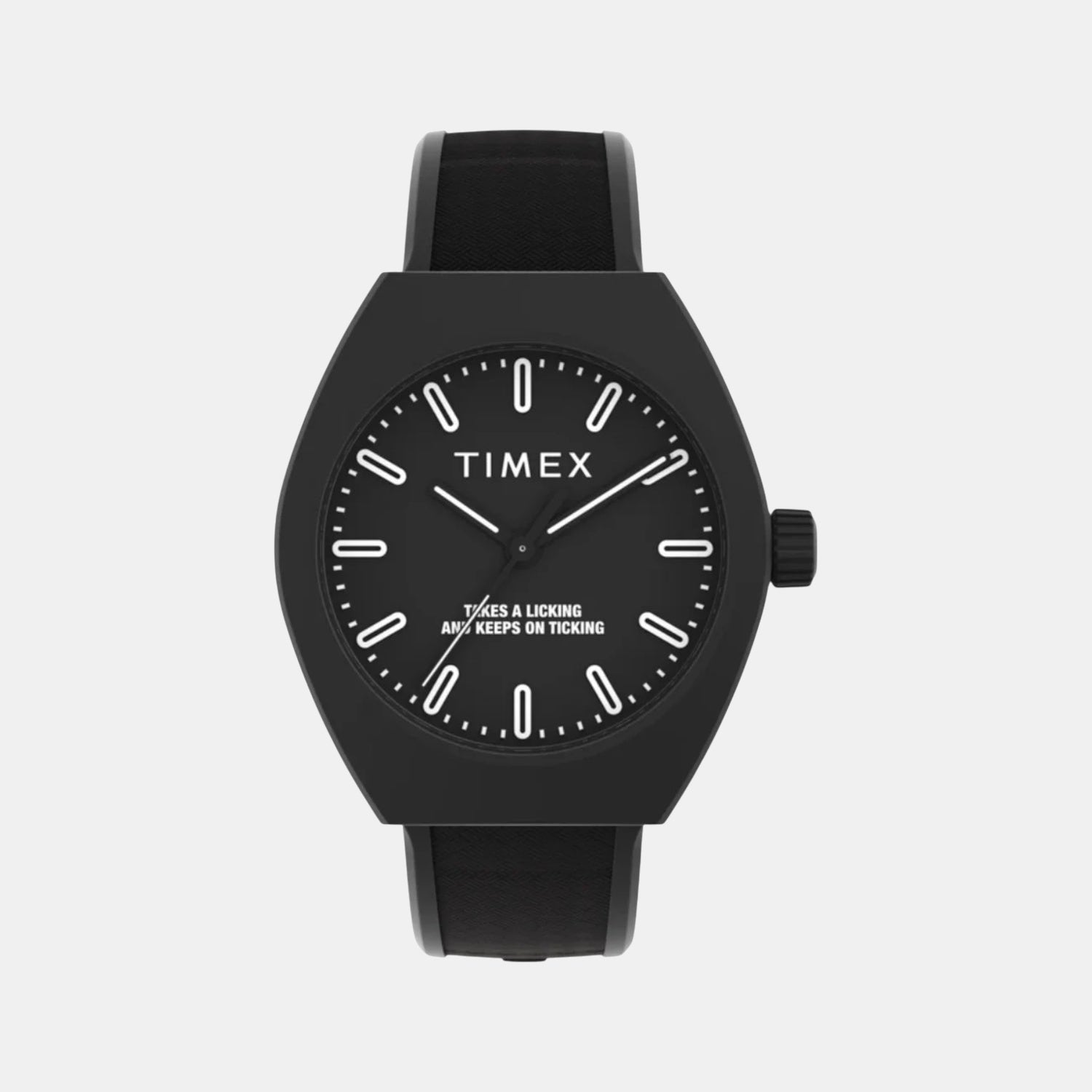 Timex Unisex Quartz Black Dial Analog Resin Watch Tw2W42100Uj