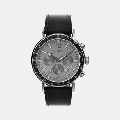 Timex Men Quartz Silver Dial Analog Leather Watch Tw2W47400Uj