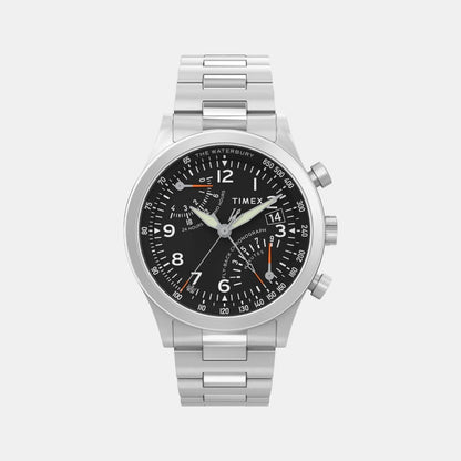 Timex Men Quartz Black Dial Analog Stainless Steel Watch Tw2W47800Uj