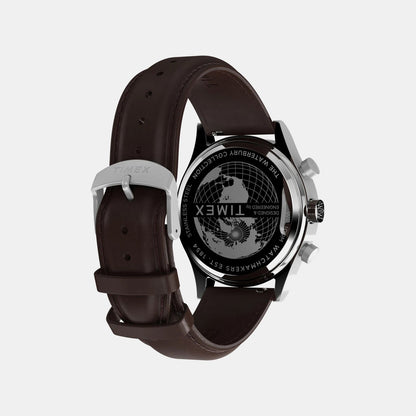 Timex Men Quartz Blue Dial Analog Leather Watch Tw2W47900Uj