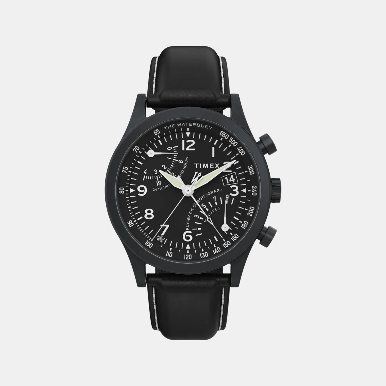 Timex Men Quartz Black Dial Analog Leather Watch Tw2W48000Uj