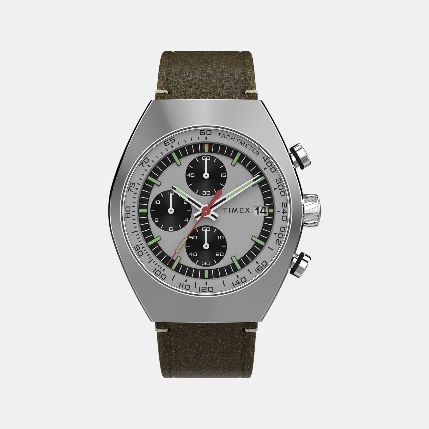 Timex Men Quartz Silver Dial Analog Leather Watch Tw2W50100Uj