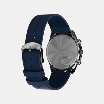 Timex Men Quartz Blue Dial Analog Leather Watch Tw2W51700Uj