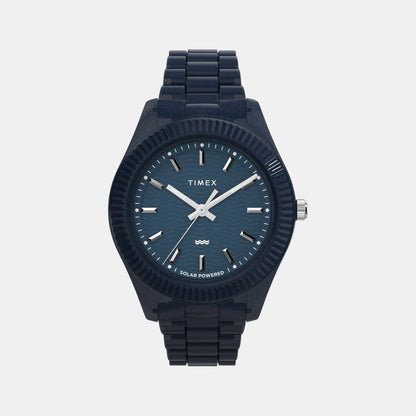 Timex Men Quartz Blue Dial Analog Plastic Watch Tw2W56200X6