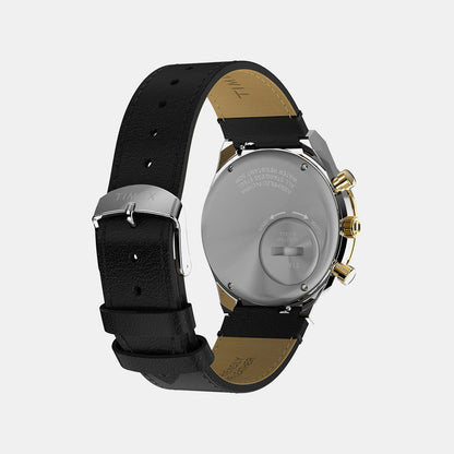 Timex Men Quartz Black Dial Analog Leather Watch Tw2W64300Uj
