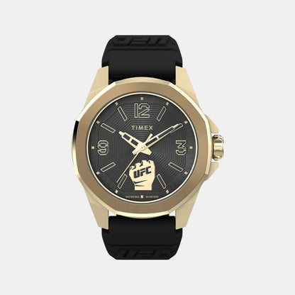 Timex Men Quartz Black Dial Analog Silicone Watch Tw2W73600Uj
