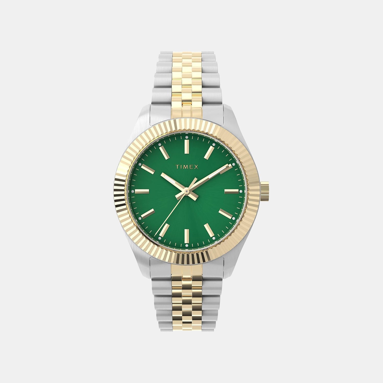 Timex Women Quartz Green Dial Analog Stainless Steel Watch Tw2W87400Ik