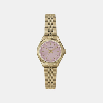 Timex Women Quartz Pink Dial Analog Stainless Steel Watch Tw2W90800Uj