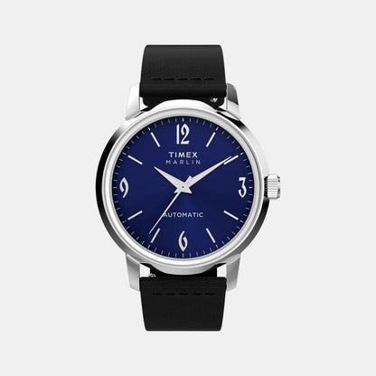 Timex Men Automatic Blue Dial Analog Leather Watch Tw2W93100Uj