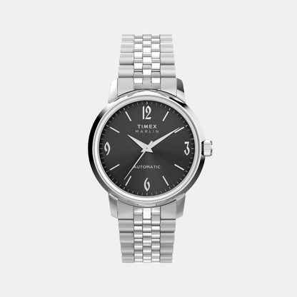 Timex Marlin Men Automatic Black Dial Analog Stainless Steel Watch Tw2W93200Uj