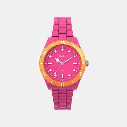 Timex Women Quartz Pink Dial Analog Plastic Watch Tw2Y04600Uj