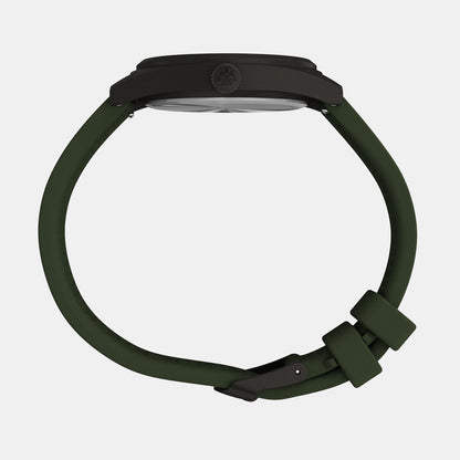 Timex Men Quartz Black Dial Analog Silicone Watch Tw2Y18000Uj
