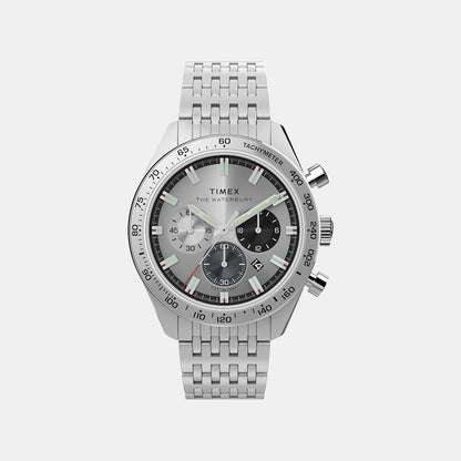 Timex Men Quartz Silver Dial Chronograph Stainless Steel Watch Tw2Y18700Uj